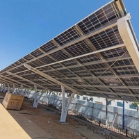 Structure de carport solaire en forme de Y, cadre en aluminium, surface anodisée, installation modulaire, pour aires de stationnement commerciales