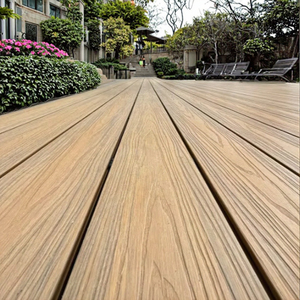 2025 Novità: Pavimentazione WPC per Esterni Ignifuga, Design Europeo Spazzolato, Decking Co-estruso per Giardino - Product Image 2