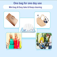Mode écologique OEM Portable 10 pièces Extra doux Non tissé nettoyage lingettes humides pour bébés