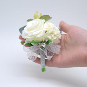 2023 boutonnière fleurs mariage Corsage broches blanc marié boutonnière boutonnière hommes mariage témoin mariage accessoires - Product Image 6