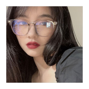 Lunettes de protection des yeux, montures optiques en plastique, verres anti-lumière bleue, blocs de verre, rivière, 1 pièce à la mode, unisexe - Product Image 2