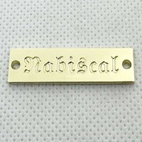 Neostar alliage de zinc Abaya métal lettre Logo accessoires couleur or en relief Alphabet étiquettes pour chapeaux
