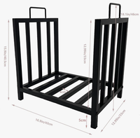 Abri de jardin portable de style européen robuste, alternative au hangar à bois, avec quincaillerie et boulons antirouille, support à bois de chauffage de qualité professionnelle pour restaurant