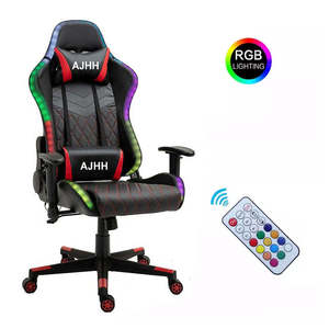 Fauteuil inclinable <span class=keywords><strong>de</strong></span> jeu ergonomique et pivotant à hauteur réglable en cuir synthétique - Product Image 3