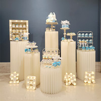 YYZ – présentoir de mariage, colonne de fleurs, colonne de papier pliable, socle de gâteau, cylindre acrylique, décoration de fête