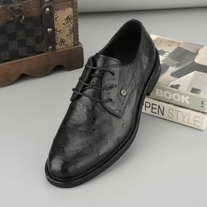 Zapatos Oxford de Vestir para Hombre, de Piel de Avestruz Genuina, Punta Cuadrada, con Cordones, para Todas las Temporadas, Oficina y Uso Formal - Product Image 4