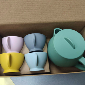 Silicone Tea Party Set cho trẻ mới biết đi, chén trà nồi giả vờ bên chơi đồ chơi, dễ thương Boutique Silicone Tea Set trẻ em, Tea Party Set đồ chơi - Product Image 4