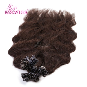 K.SWIGS 2 #   Extensiones de Cabello Humano Remy Ondulado Marrón Oscuro, Naturales, Voluminosas, Estilo Salón, Calidad Premium, Punta en U - Product Image 5