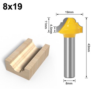 <span class=keywords><strong>Fraise</strong></span> à plonger classique en carbure de tungstène à queue de 8 mm pour le travail du bois, la découpe de profilés de portes en bois et les machines CNC - Product Image 2
