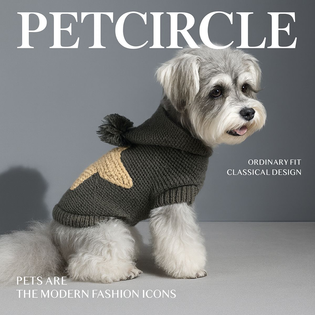 Suéter estilo nórdico con diseño de estrella de mar - gris oscuro