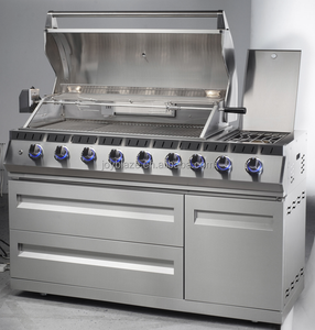 CE เครื่องทำบาร์บีคิว6 + 1 + 1เตาย่างแก๊สบาร์บีคิวกลางแจ้งทำจากสเตนเลส304ได้ทันสมัยได้รับการรับรอง CE สำหรับใช้ในบ้าน - Product Image 4