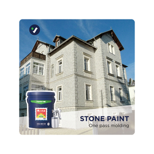 Revêtement mural en pierre à base d'eau de couleur personnalisée, peinture murale texturée sable pour usage intérieur et extérieur - Product Image 4