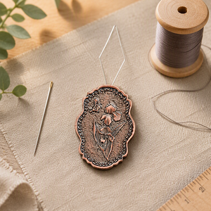 Nouvel Enfile-Aiguille Métallique Vintage Européen Élégant, Double Usage, <span class=keywords><strong>Aide</strong></span> à la Couture avec Support Magnétique pour Travaux d'Aiguille DIY - Product Image 6