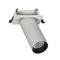 Spot LED encastré moderne à culot GU10 en aluminium réglable, CRI 90 élevé, dimmable, garantie 3 ans, indice de protection IP20, angle de faisceau 15-55°