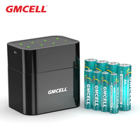 GMCELL Pengisi Daya Baterai Li-Ion AA & AAA Portabel Pintar Isi Ulang 5V 3A 1000 Siklus Perlindungan PCB Terintegrasi