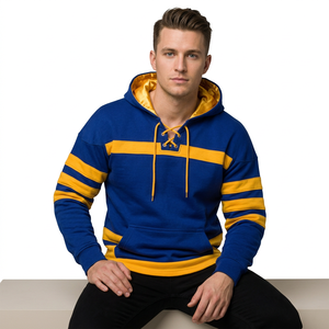 Sweat à capuche imprimé noir grande taille, coupe courte oversize épaisse, 100 % coton, hiver, avec poches, style hip-hop, personnalisable - Product Image 4