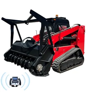 Factory CE Approved Skid Steer Remote Control Track Wheel Skid Steer Loader With Auger Mower Attachments