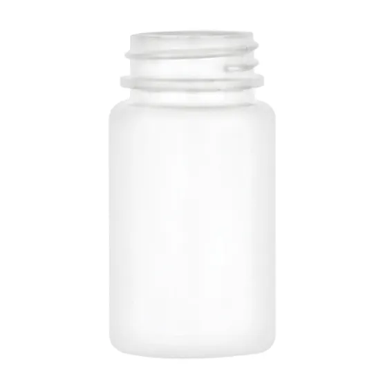 60 CC 2 oz HDPE PHARMACEUTICAL ROUNDS WHITE BOTTLES With 33/400 CHILD RESISTANT PE LINED CLOSURES WHITE