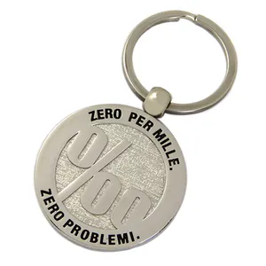 Wholesale Creative Zinc Alloy Silver Metal Dice Keychain Keyring Custom Dice Promotional Keychain
