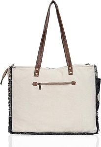 Bolsa de Mano de Lona Vintage Personalizada para Mujer, con Cierre de Cremallera, Duradera, Reutilizable, con Borlas y Cadenas, Correa de Hombro, para Viajes y Compras - Product Image 3