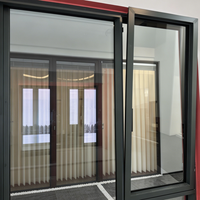 Fenêtre à ouverture et inclinaison vers l'intérieur en aluminium, isolation phonique, réduction du bruit, performance acoustique multi-étanchéité