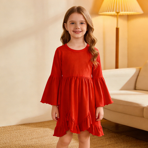 green emerald velvet dress Amazon Girls Fall Dresses main image 1