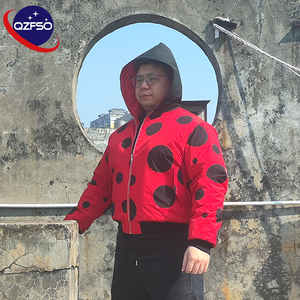 Veste bomber légère à fermeture éclair, coupe-vent, en polyester, unisexe, à capuche, avec impression personnalisée QZFSO - Product Image 2