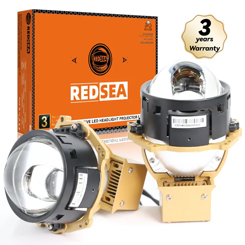 Redsea E301 มาใหม่ 3 ถ้วยสะท้อนแสง 3 นิ้ว Bi LED 3.0 เลเซอร์ฟิล์มสีฟ้ารถอัพเกรด 75W 3.0 Bi LED โปรเจคเตอร์เลนส์