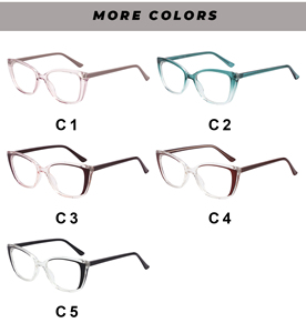 Thiết kế mới nhiều màu TR90 + CP mùa xuân bản lề quang Cat Eye Kính mắt Frames Bán buôn giá rẻ Eyewear phụ nữ cảnh tượng khung - Product Image 6