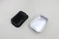 Moules à gâteau carrés en aluminium de 10 oz (4,41 po) – Contenants alimentaires jetables en PET de 500 ml pour pouding – Emballage alimentaire de qualité alimentaire