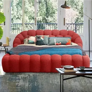Lit double minimaliste moderne en bois de pin pour filles avec <span class=keywords><strong>sommier</strong></span> à ressorts et rangement, mobilier de couchage portable DUTRIEUX - Product Image 3