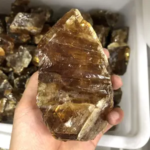 Wholesale natural crystal chrysophoron Amber calcite raw rough stone quartz cluster