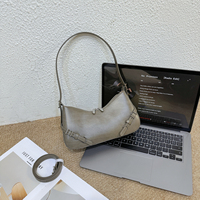Elegante Borsa a Tracolla Stile Vintage Motociclistico per Signore, Trendy Borsetta con Fibbia