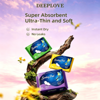 Serviettes hygiéniques féminines Deep Love Care ultra douces et sèches, en pulpe de cellulose non tissée, emballage individuel, Honey Girl