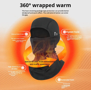<span class=keywords><strong>Masque</strong></span> facial intégral respirant coupe-vent <span class=keywords><strong>pour</strong></span> l'hiver, sports de plein air, ski, polaire chaud en polyester, unisexe, protection <span class=keywords><strong>pour</strong></span> le vélo - Product Image 3