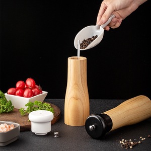 Molinillo de Pimienta y Sal de Cerámica Ajustable de Madera Maciza con Salero para su <span class=keywords><strong>Cocina</strong></span> - Product Image 4