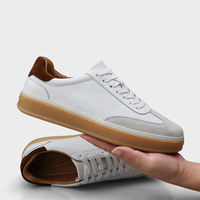 Baskets décontractées pour hommes en cuir véritable de vachette, style rétro, de marque de luxe OEM, haute qualité, plates, pour le quotidien au printemps