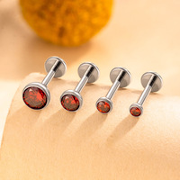 Bijoux de piercing en titane G23/F136, barbell à filetage interne en zircone de 2,5-5 mm, anneau de lèvre, plug d'oreille, clou d'oreille pour cartilage