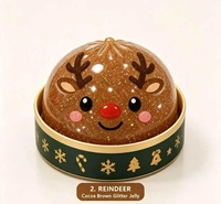 Jouet promotionnel surprise souple en forme de boulettes de Noël, Père Noël, Bonhomme de neige, Renne, jouet anti-stress pour enfants