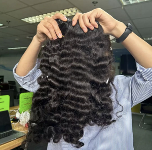 Parrucche Frontali in Pizzo Senza Colla con Capelli Veri <span class=keywords><strong>Ricci</strong></span> Grezzi, Extension di Capelli Veri <span class=keywords><strong>Ricci</strong></span> Grezzi Vietnamiti, Capelli Veri <span class=keywords><strong>Ricci</strong></span> <span class=keywords><strong>Afro</strong></span> Kinky Birmani per Drop Shipping - Product Image 1