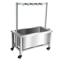 Seau de vadrouille en acier inoxydable à usage domestique avec support mobile égouttoir pour balcon, salle de bain pour cuisine commerciale Fabrication en acier