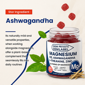 Vendite calde OEM magnesio complesso Gummies 14 in 1 Jont, ossa supporto con L-teanina e Ashwagandha cortisolo integratore - Product Image 3