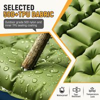 Matelas de camping gonflable ultraléger avec pompe à pied intégrée, double face, épaisseur 4,5 pouces, imperméable, anti-fuite, compact