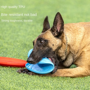 Çevre dostu TPU uçan daire yumuşak Pet eğitim ve köpekler için katı desen ile interaktif hareket oyuncak - Product Image 1