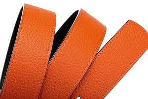 <span class=keywords><strong>Sangle</strong></span> de ceinture de remplacement en cuir pleine fleur véritable, double face, réversible, sans boucle - Product Image 6