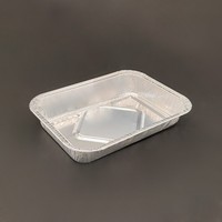 Barquette alimentaire rectangulaire en aluminium jetable écologique pour événements et livraison en gros