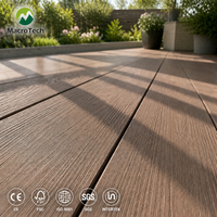 Planches de terrasse en composite WPC co-extrudé, finition grainée, structure creuse imperméable pour terrasse extérieure, jardin, parc, sol de terrasse