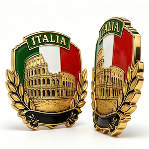 Italia Colosseum Metal <b>Pin</b> Gold Plated Irregular Shape Hard Enamel Zinc Alloy Souvenir Patriotic <b>Badge</b> - Product Image 6