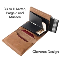 Porte-cartes minimaliste pop-up, en alliage d'aluminium, blocage RFID, portefeuille pour homme, porte-cartes en métal antivol