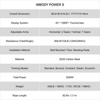 IMBODY POWER S Pro entraînement Smart Gym Fitness miroir Multi Gym Machine équipement de musculation entraîneur à domicile